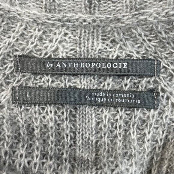 Anthropologie Keely Cable Knit Lightweight Sweater Gray - Picture 5 of 12